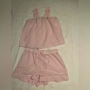 KIKIT seersucker pink pajama set